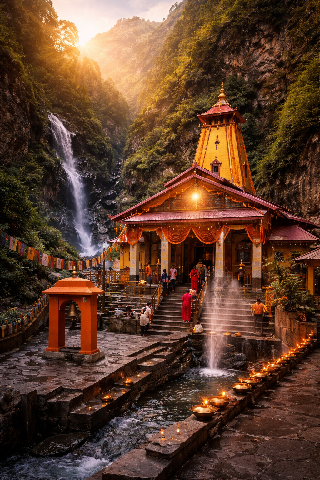 Yamunotri temple in the Garhwal Himalayas